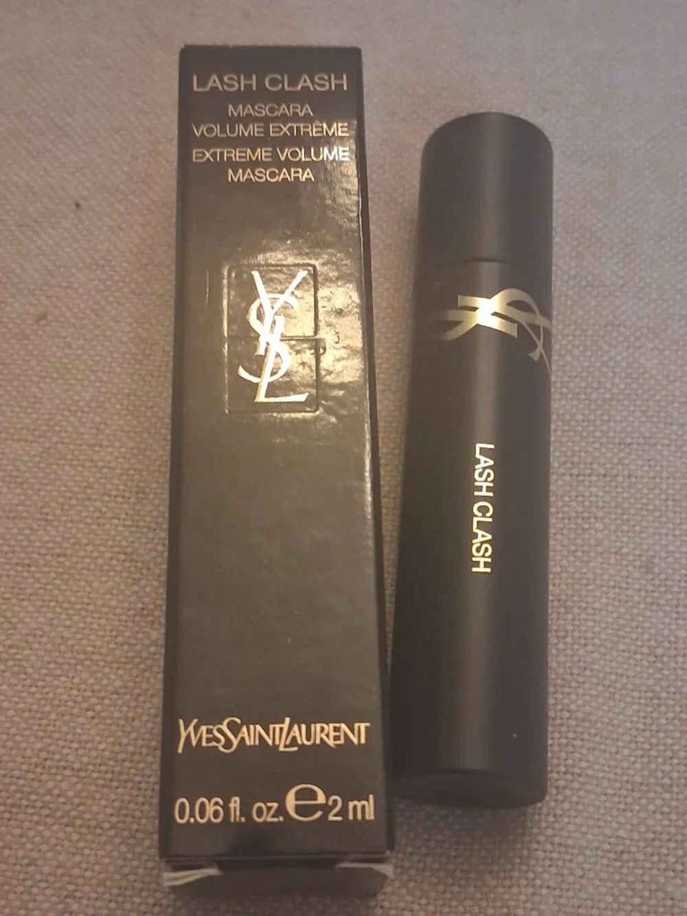 YSL Black Mascara with Gold Accent 2ml size